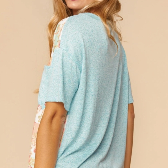 💜 New Cute Color Block Top - Picture 4 of 5